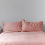 Weavve Home Cotton Flat Sheet Queen Size Tea Rose