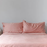 Weavve Home Cotton Flat Sheet Queen Size Tea Rose