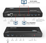 WAVLINK 65W Charging USB C Docking Station, Single 5K/Dual 4K@60Hz Display USB C Dock with Power Delivery, 2xDisplayport, 2xHDMI, 4xUSB 3.0, 2xUSB C, Gigabit Ethernet, Audio & Mic for Windows & Mac OS