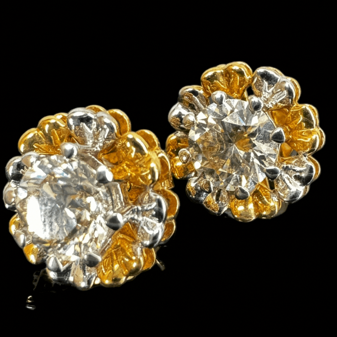 Diamond Earrings 18K yellow gold D2=2.24 / 5.09gm Main image