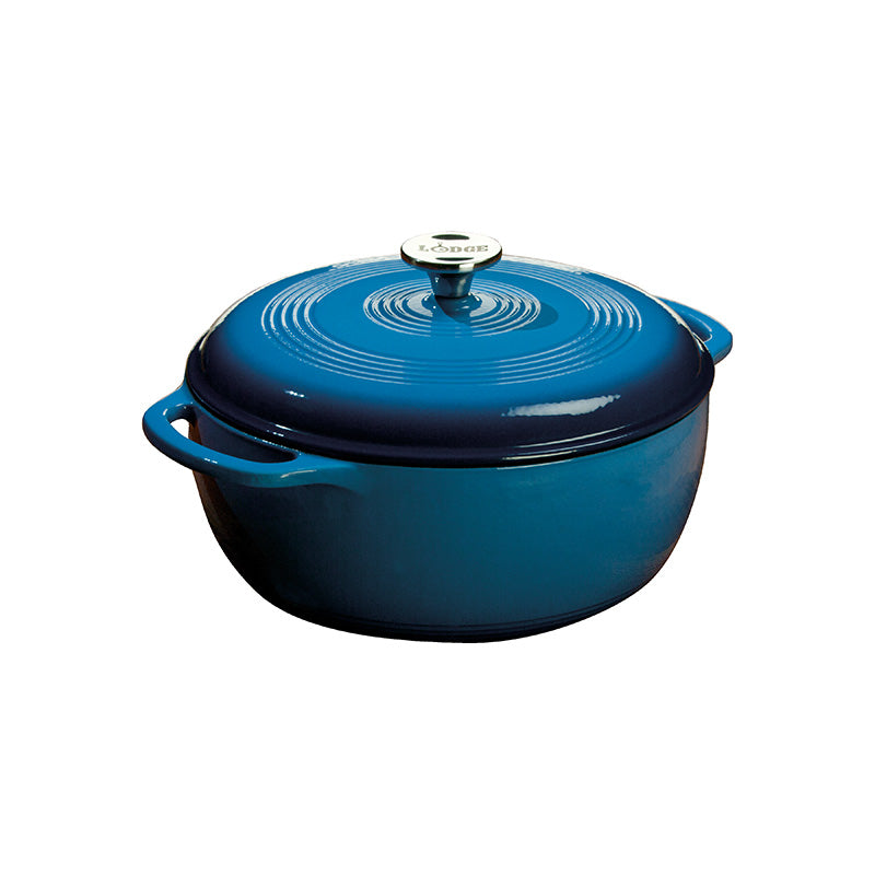 Lodge EC6D33 Enameled Cast Iron Dutch Oven 6 Quart Blue Secondary image