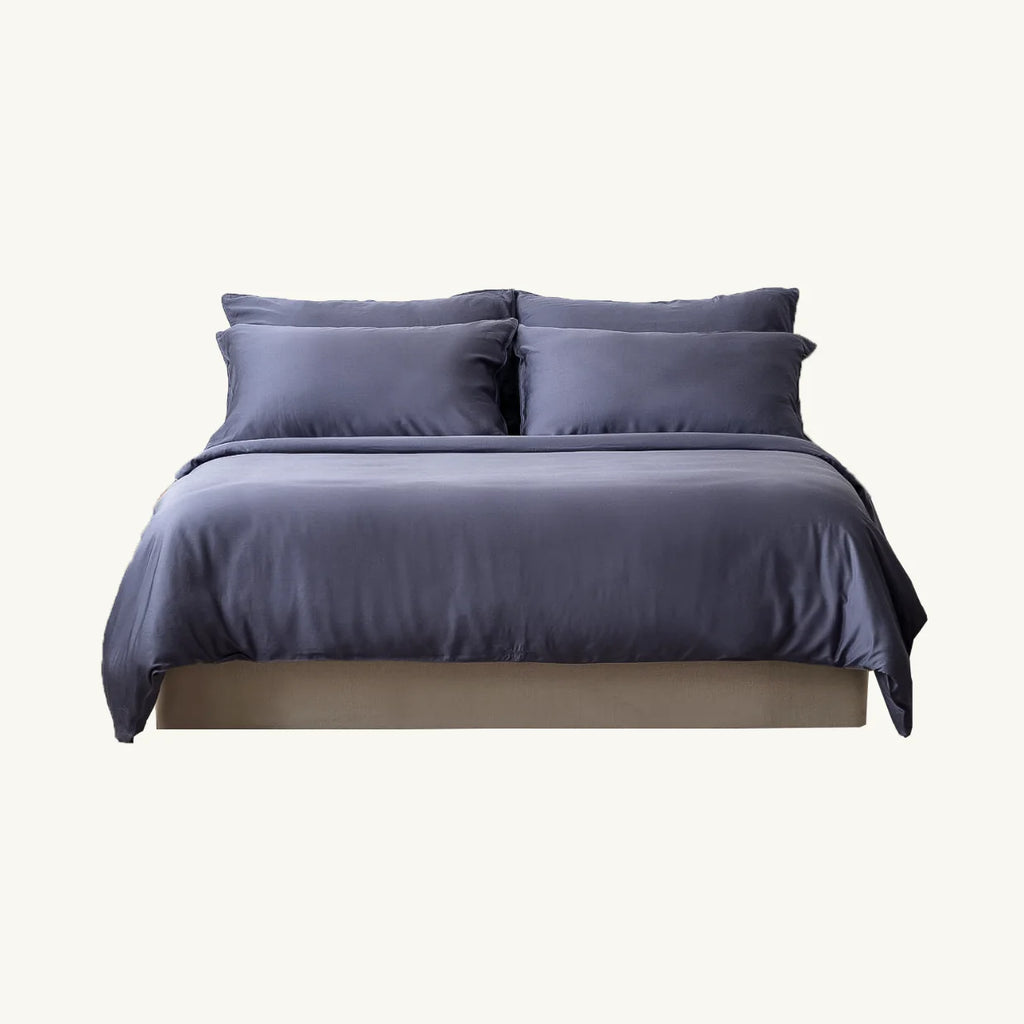 Weavve Home Cotton Flat Sheet, Queen Size, Midnight Blue