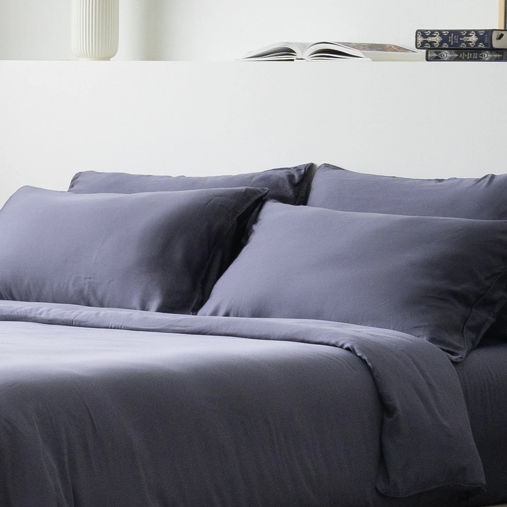 Weavve Home Cotton Flat Sheet, Queen Size, Midnight Blue Main image