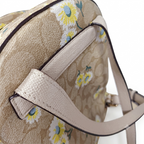 COACH Backpack Cream and Floral Leather