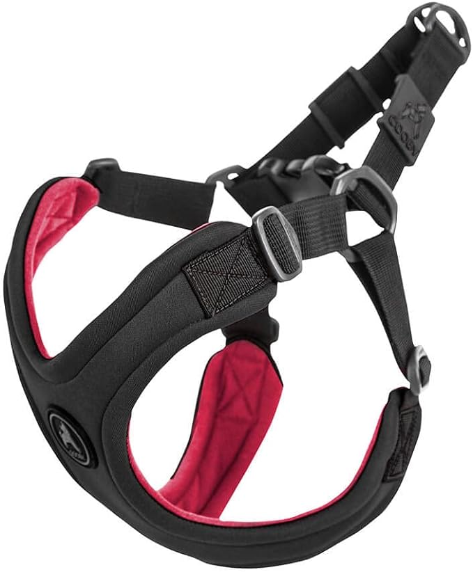 Gooby Escape Free Sport Harness - Black, Small - No Choke Step-in Patented Neoprene Small Dog Harness with Four-Point Adjustment - Perfect on The Go Dog Harness for Medium Dogs No Pull and Small Dogs Main image