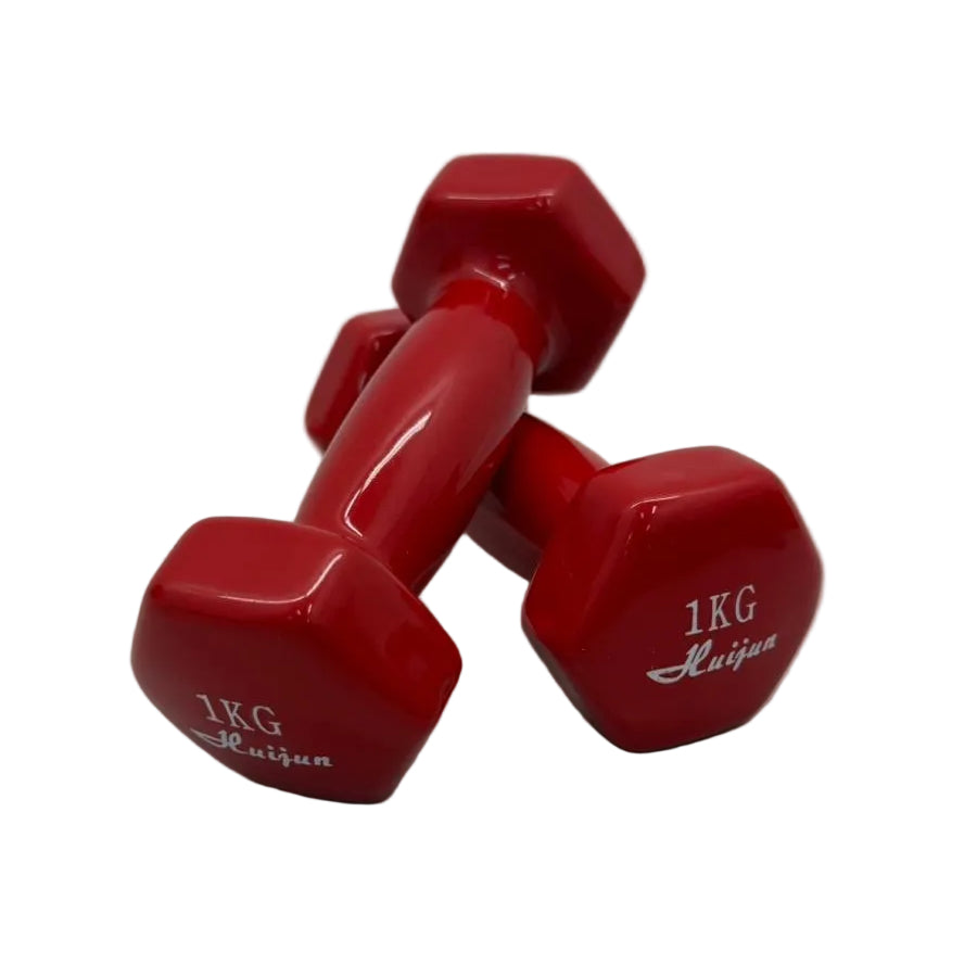 Vinyl Dumbbell 1kg Assorted Colours