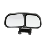 3R027 360 Degree Wide Angle Adjustable Double View Convex Curvature Blind Spot And Parking Mirror Left Side Mount