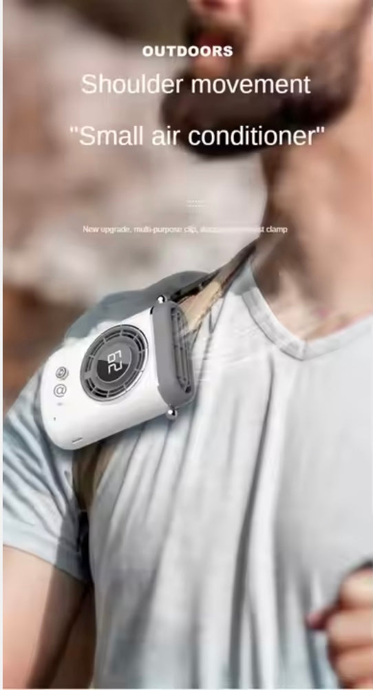 Mini Rechargeable Hanging Fan With Digital Display Secondary image