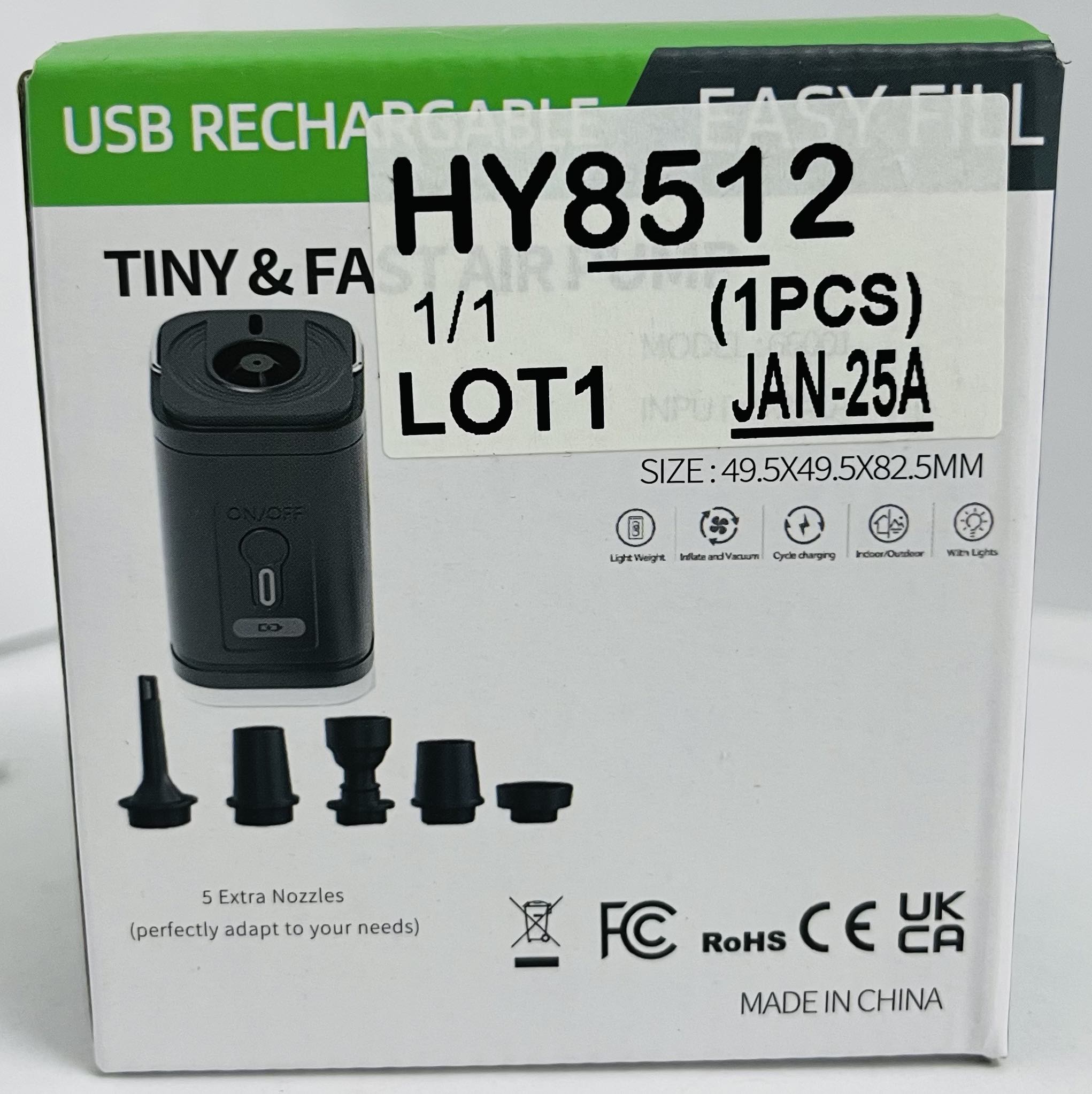 2in1 Portable Air Pump With Camping Light