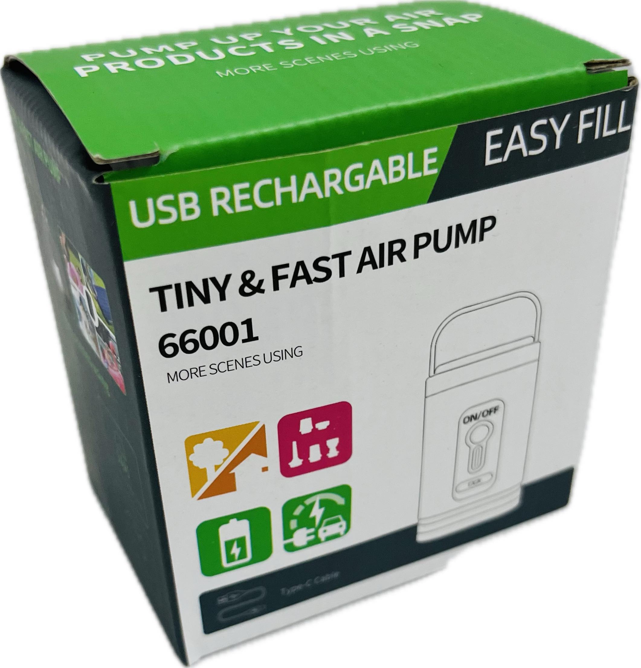 2in1 Portable Air Pump With Camping Light Secondary image