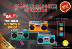 Classic with Bluetooth Multi-Band Radio Cassette and FM Functionality Speaker
