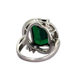 PT900 Green Tourmaline1=8.22cts, Diamond 0.2cts w/Cert