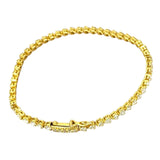 18KYG Tennis Diamond=3.4cts Bracelet, Length 16.5cm