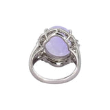 PT900 Lavender Jade1=9.34cts , Diamond6=0.27cts Ring w/Cert