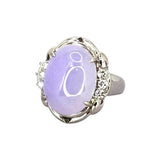PT900 Lavender Jade1=9.34cts , Diamond6=0.27cts Ring w/Cert