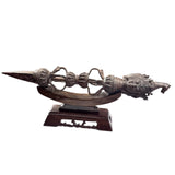 Tibetan Ornament Buddhism Dorje Vajra Phurba Amulet Dagger w/Stand, 44cm