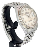 Rolex 16234 Datejust Automatic Mother Of Pearl Dial Dial ,Diamond Bezel Watch, 36mm