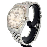 Rolex 16234 Datejust Automatic Mother Of Pearl Dial Dial ,Diamond Bezel Watch, 36mm