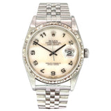 Rolex 16234 Datejust Automatic Mother Of Pearl Dial Dial ,Diamond Bezel Watch, 36mm