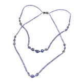 Tanzanite Necklace w/Silver Clasp. Length 50cm w/Cert