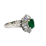 PM900 Emerald=0.98cts, Diamond20=1.23cts Lady Ring w/Cert