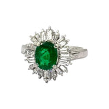 PM900 Emerald=0.98cts, Diamond20=1.23cts Lady Ring w/Cert