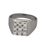 750WG Diamond D9 Men Ring