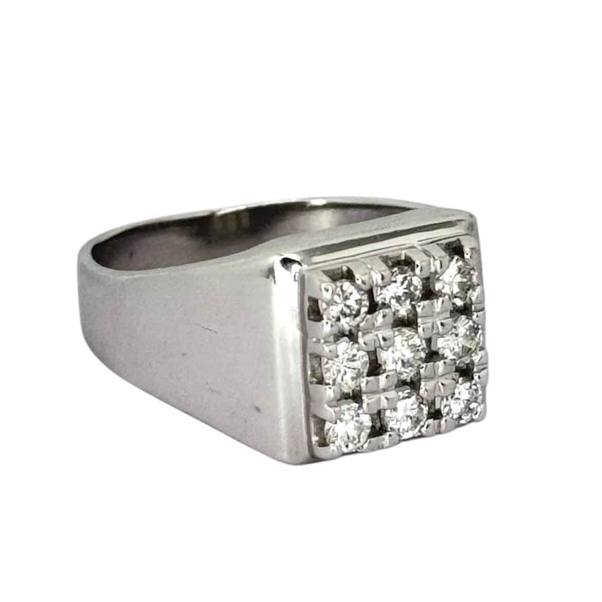 750WG Diamond D9 Men Ring Secondary image