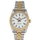 Rolex 68273 DateJust Automatic Halfgold Watch Roman Dial