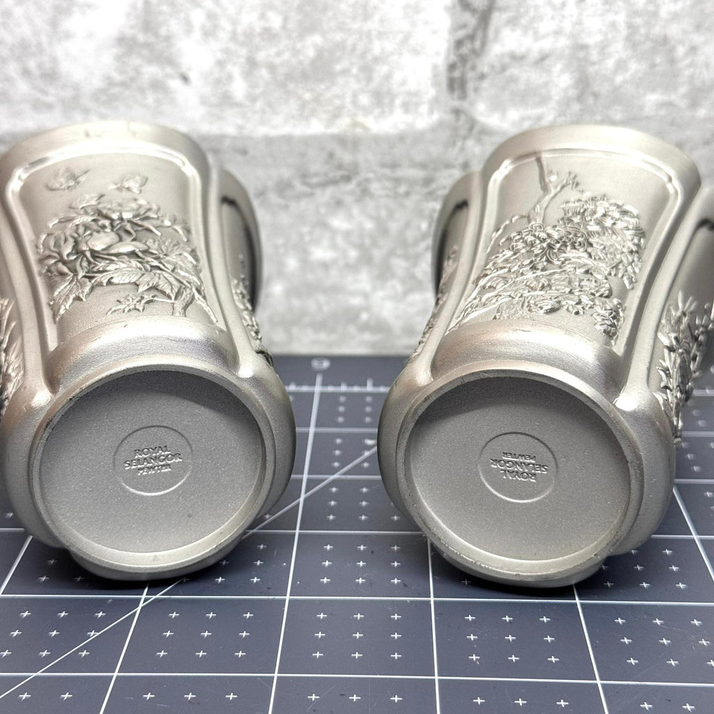 Royal Selangor Pewter Four Seasons Tumbler w/Case ,Pair H-8.5CM