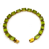 585YG Peridot Stone Bracelet, Length 17cm