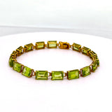585YG Peridot Stone Bracelet, Length 17cm