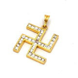 20KYG Princess Cut Diamond Pendant
