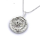 18KWG Diamond=1.5cts Necklace w/Cert