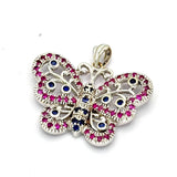14KWG Sapphire Butterfly Pendant