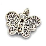 14KWG Sapphire Butterfly Pendant