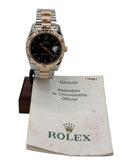 Rolex 116261 Turn-O-Graph Halfgold Rose Gold Automatic Watch w/Cert,36mm