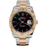 Rolex 116261 Turn-O-Graph Halfgold Rose Gold Automatic Watch w/Cert,36mm