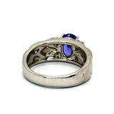 PT900 Tanzanite1=1.55cts Diamond=0.06cts Ring w/Cert