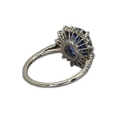 PT900 Unheated Blue Sapphire=3.53cts ,Diamond=0.65cts Ring w/GIA Cert