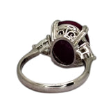 PT900 Star Ruby=12.62cts, Diamond=0.53cts Ring w/Cert