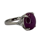 PT900 Star Ruby=12.62cts, Diamond=0.53cts Ring w/Cert