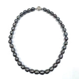 Black Baroque Pearl=9-10mm With Silver 925 Clasp