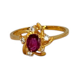 850YG Ruby Diamond Ring