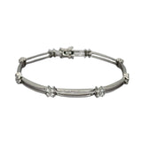 750WG Diamond=0.91cts Bracelet, Length-18cm