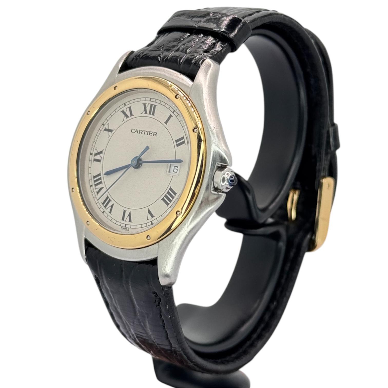 Cartier Cougar Panthere 118000R 18KYG Bezel Quartz Watch 33mm Secondary image