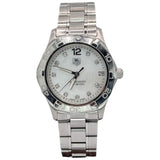 Tag Heuer Aquaracer Quartz Diamond White Mother of Pearl Dial Ladies Watch WAF1312 , 32mm
