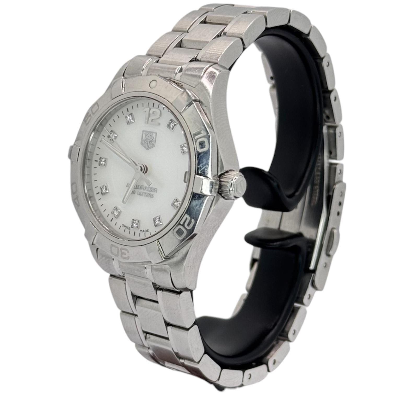 Tag Heuer Aquaracer Quartz Diamond White Mother of Pearl Dial Ladies Watch WAF1312 , 32mm Secondary image