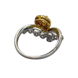 750W/YG Pear Shape Diamond Ring