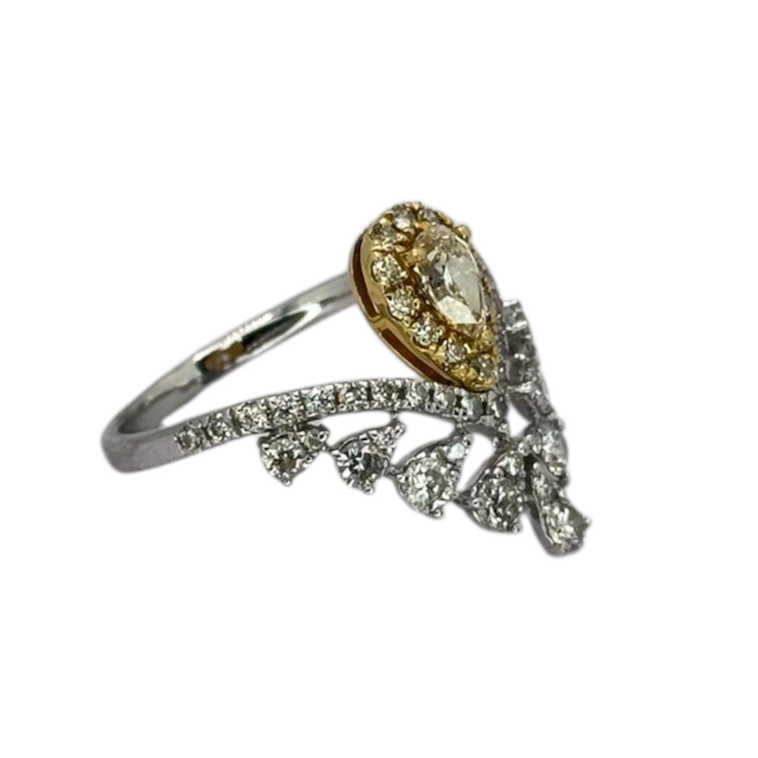750W/YG Pear Shape Diamond Ring Secondary image